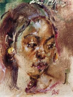 Antonio Blanco - Portrait of a Balinese girl