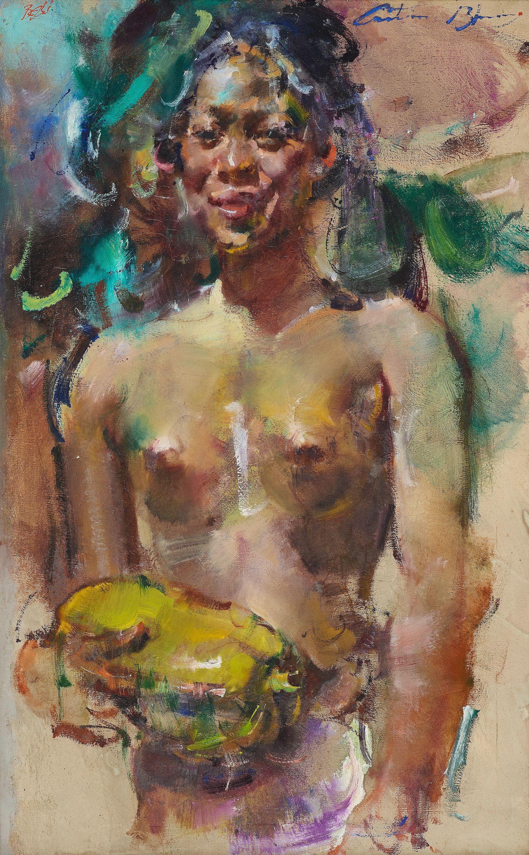 Antonio Blanco - Woman Bearing Fruit