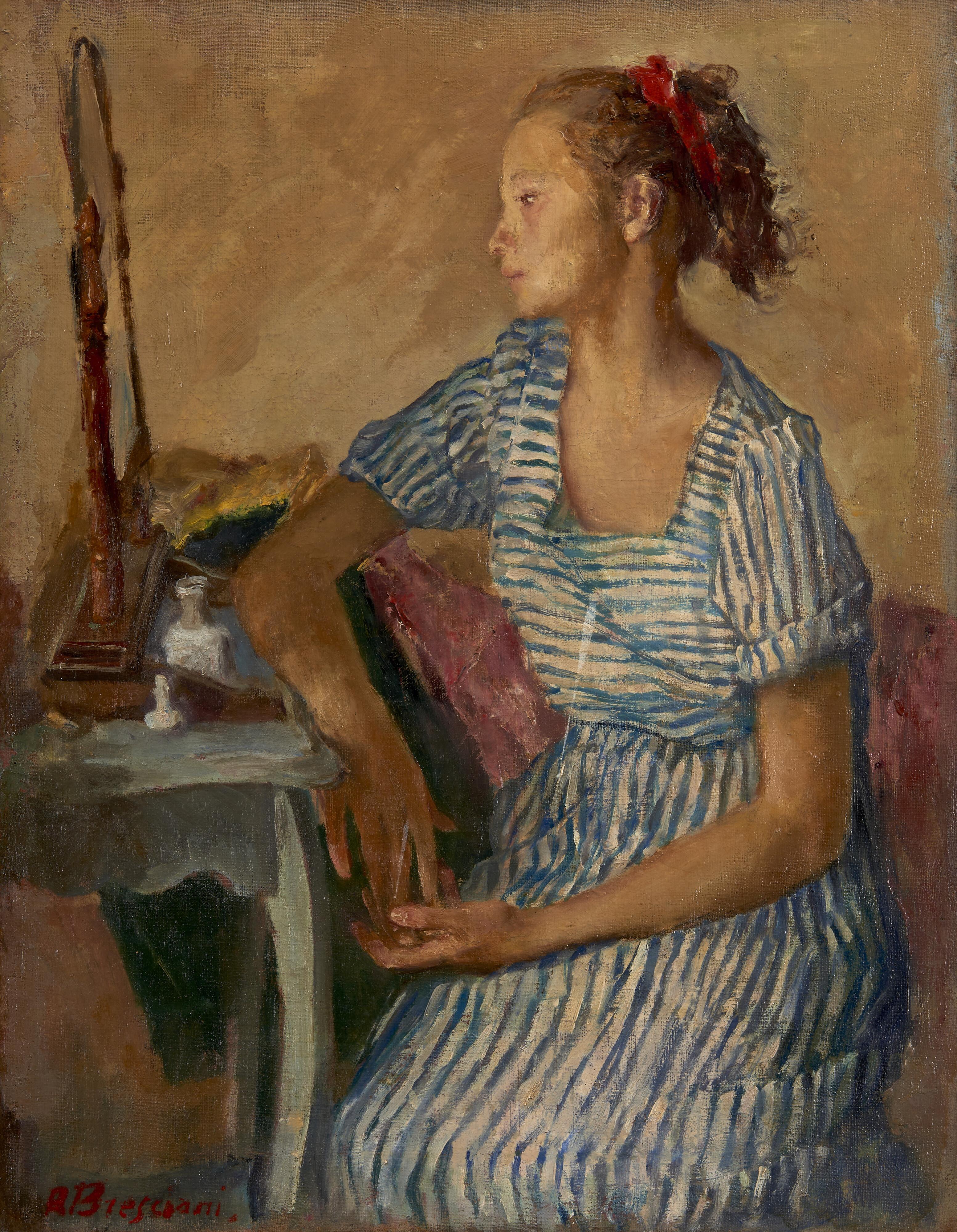 Antonio Bresciani - Fanciulla allo specchio