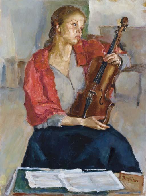 Antonio Bresciani - Giovane donna con violino
