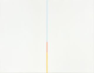 Antonio Calderara - Ohne Titel (Tensione verticale azzurro, rosso, giallo)