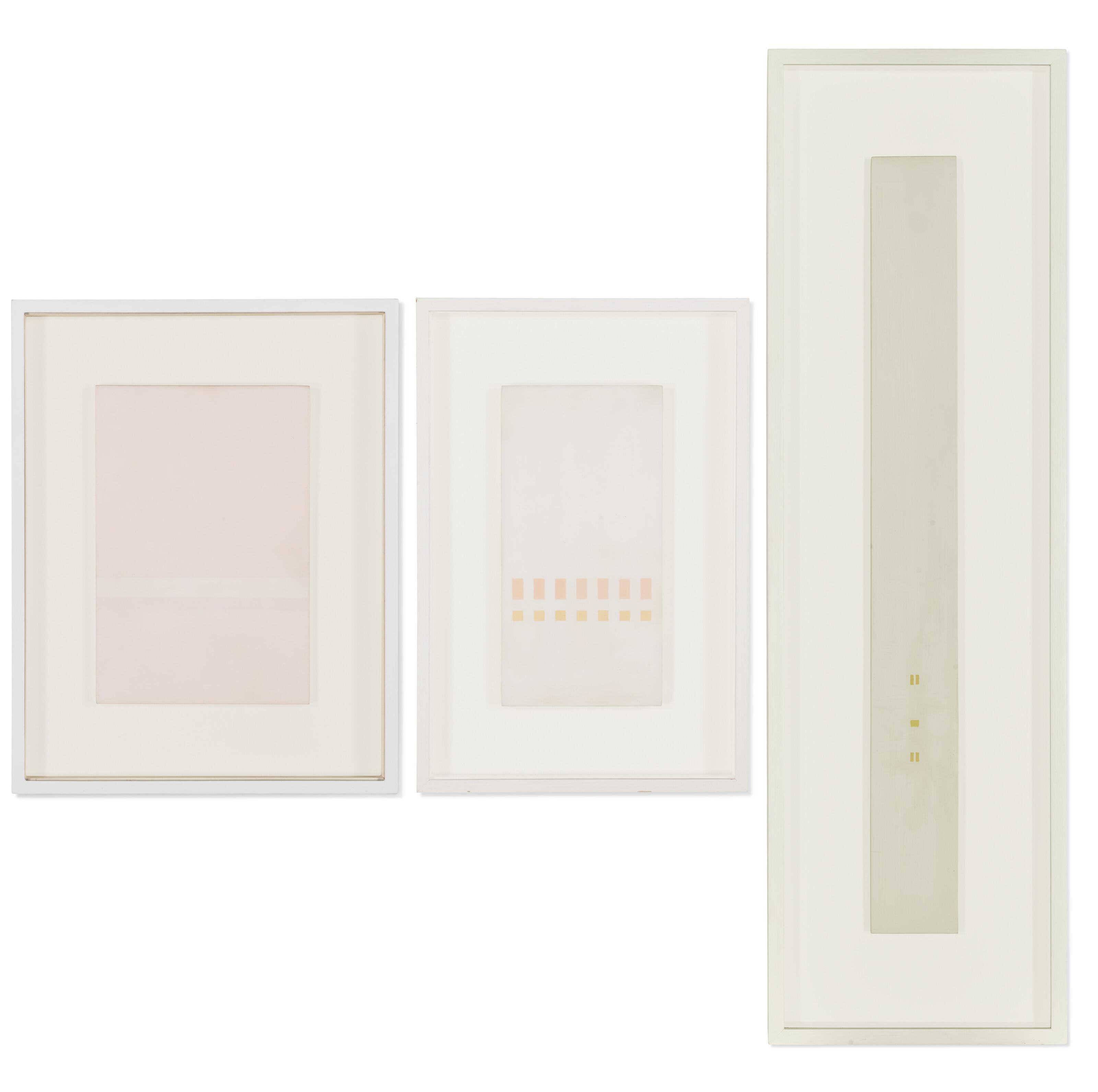 Antonio Calderara - Orizzonte B (Rosa), Senza Titolo and Senza Titolo [Three Works]