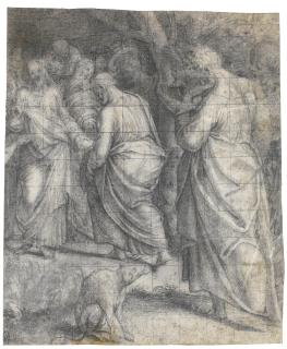 Antonio Campi - Recto: The Feeding Of The Five Thousand; Verso: Figure Studies