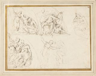 Antonio Campi - Studienblatt für eine Inspirationsgruppe