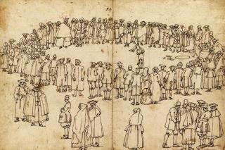 Antonio Canal - Spectators watching an acrobat