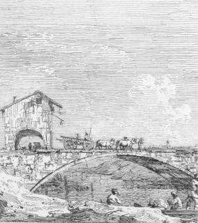 Antonio Canal - The wagon passing over a bridge (Bromberg 32)