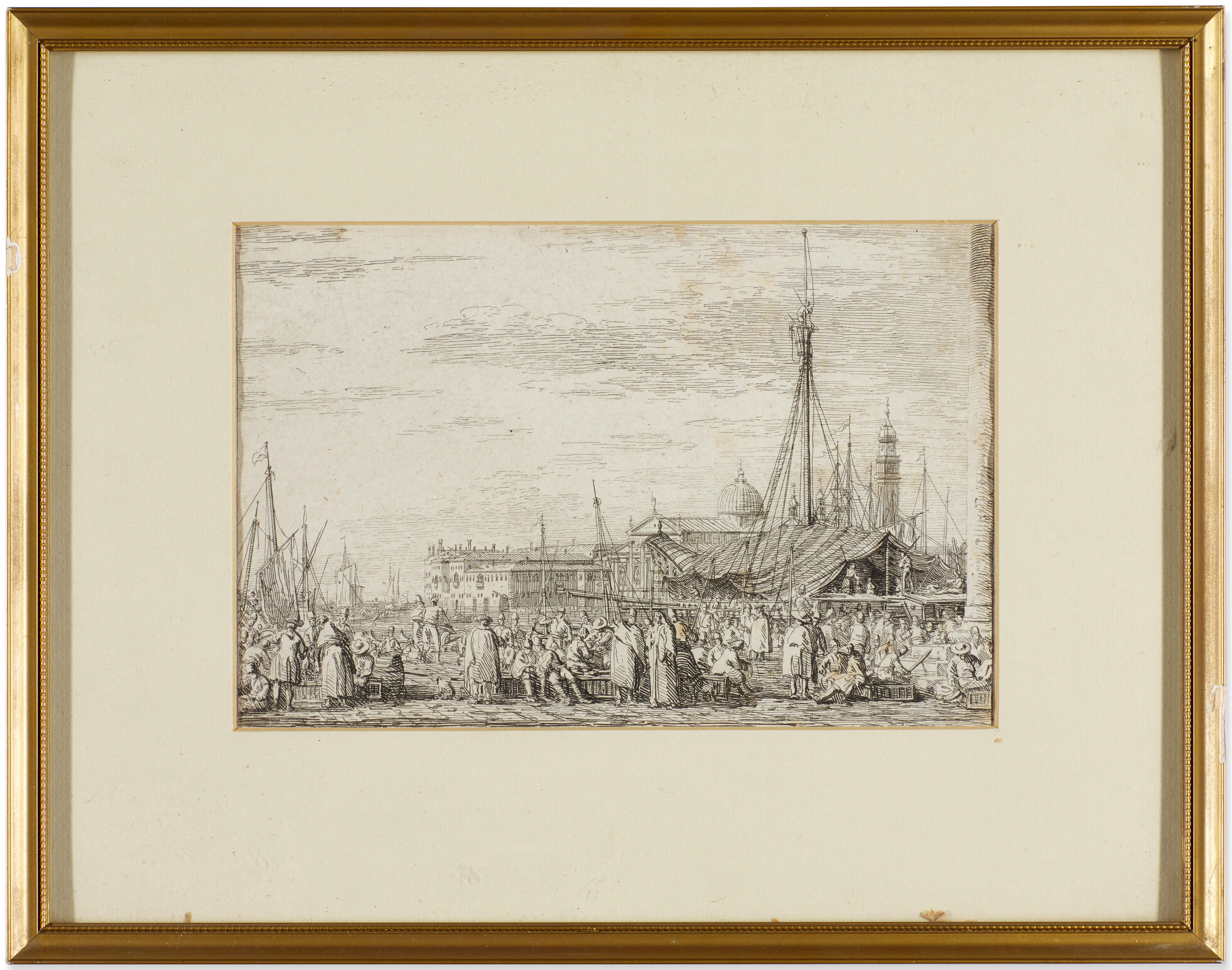 Antonio Canale - The Market on the Molo; and The Market at Dolo (Two Works) (Bomberg 20, 26)