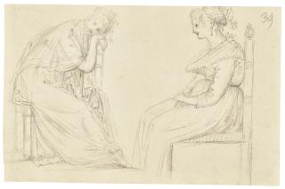 Antonio Canova - Studies of two seated women