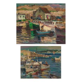 Antonio Cirino - Fishing Shacks and New England Cove: A Pair of Works