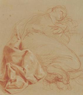 Antonio Consetti - A Reclining Female Nude (Recto); The Penitent Magdalen Praying Before A Vision Of The Cross (Verso)