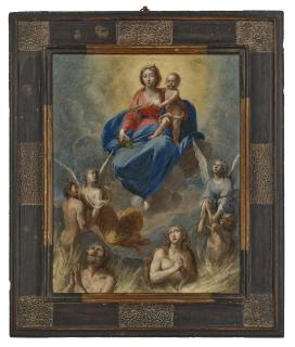 Antonio De Bellis - Madonna and Child with Souls in Purgatory