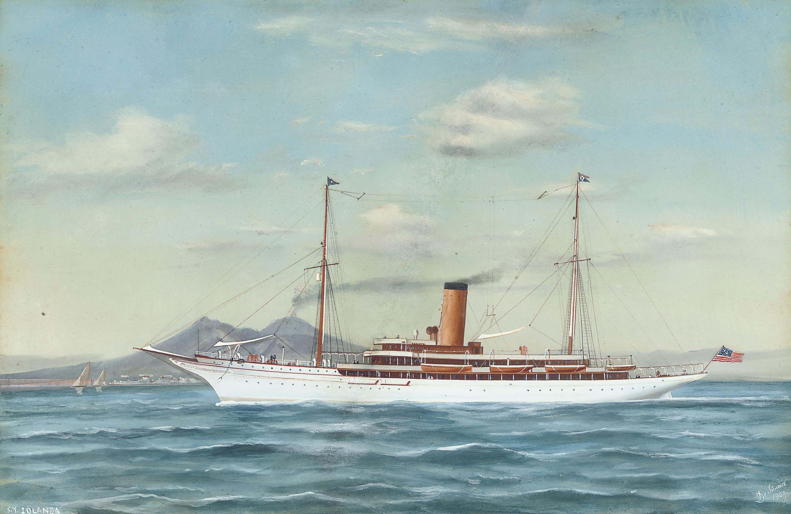 Antonio de Simone - The American steam yacht Iolanda in Mediterranean waters off Naples
