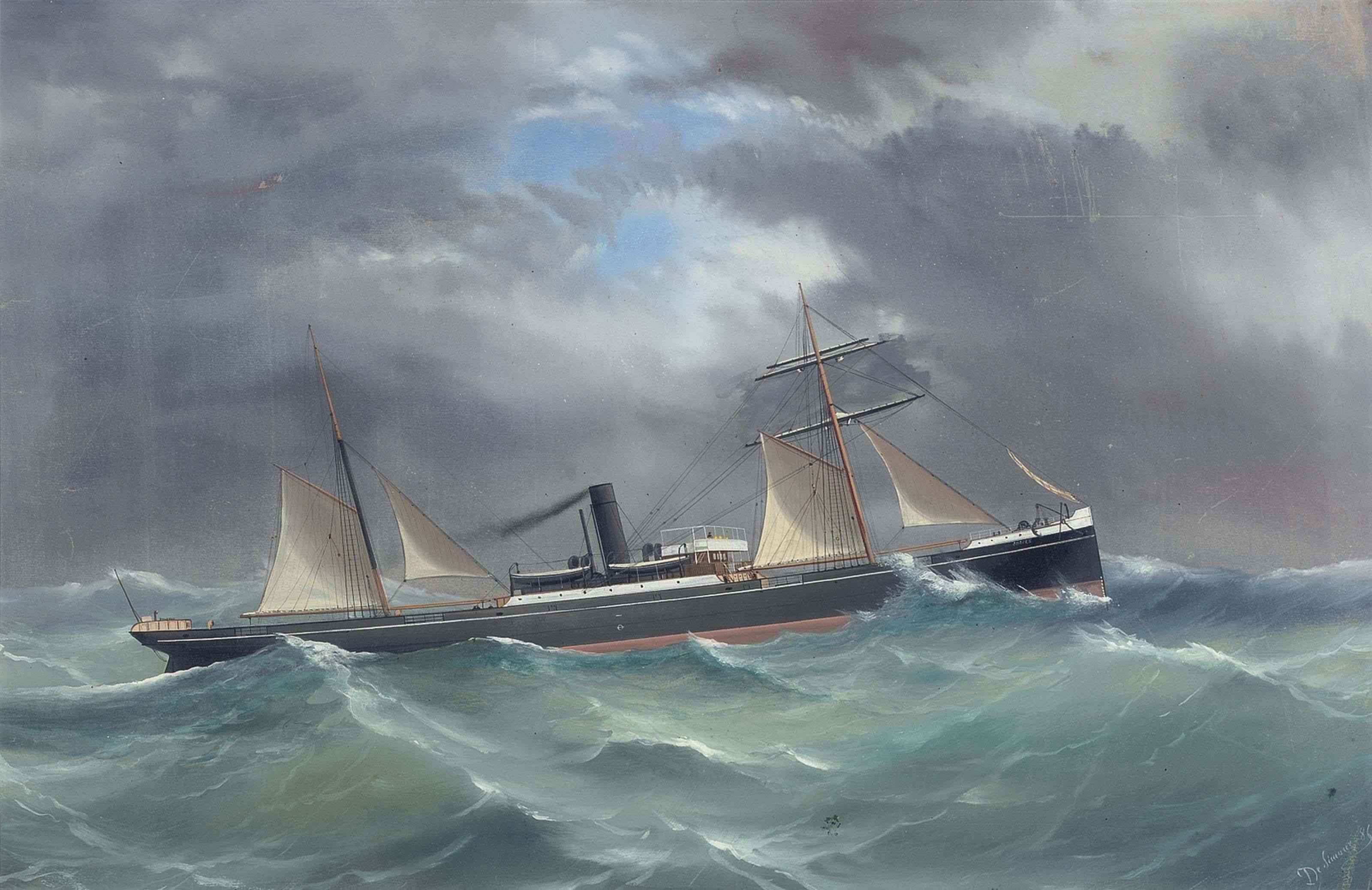 Antonio de Simone - The auxiliary steamship Sussex in rough waters