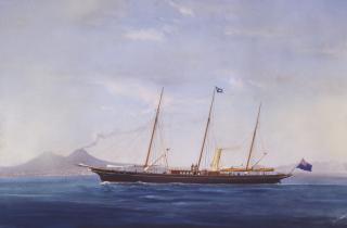Antonio de Simone - The steam yacht Ciralda off Naples