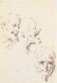 Antonio Del Castillo Y Saavedra - Tre volti: a tre quarti, di profilo, e di fronte