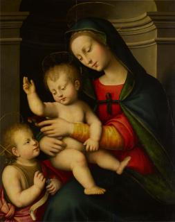 Antonio del Ceraiuolo - The Madonna and Child with the infant Saint John the Baptist