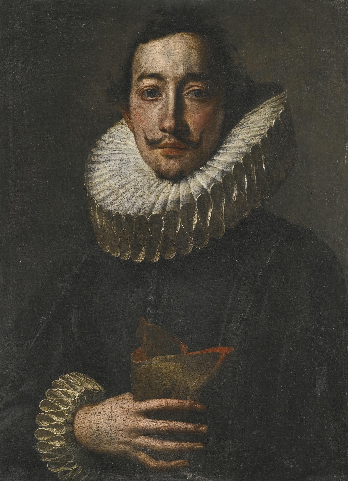 Antonio D\'Enrico - Portrait Of A Man In A Ruff, Holding Gloves