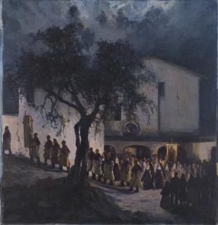 Antonio Discovolo - Processione in S.Damiano. Assisi