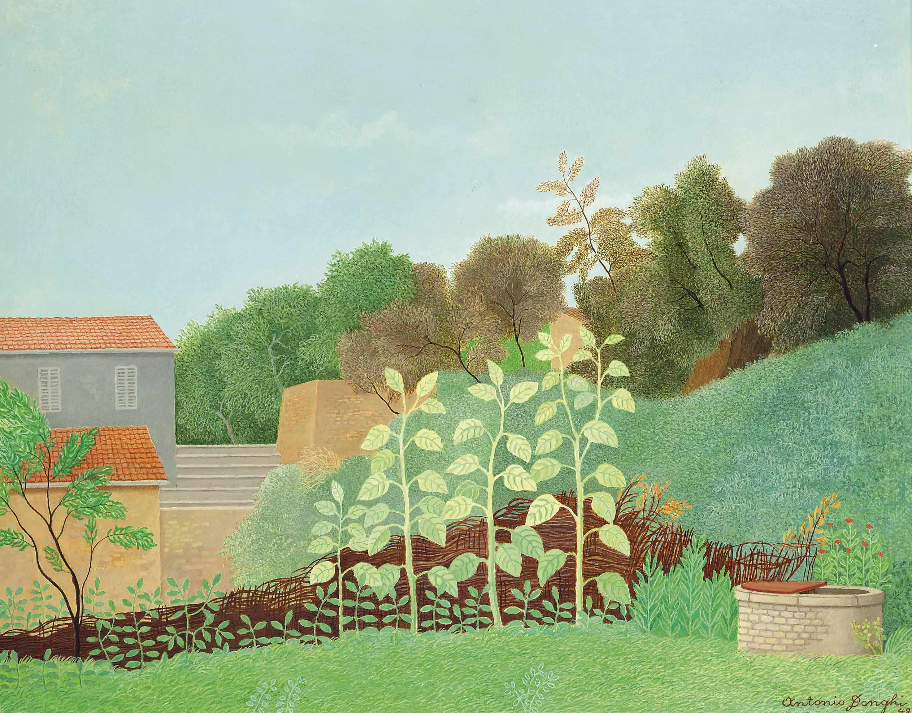 Antonio Donghi - Paesaggio Torino di Sangro