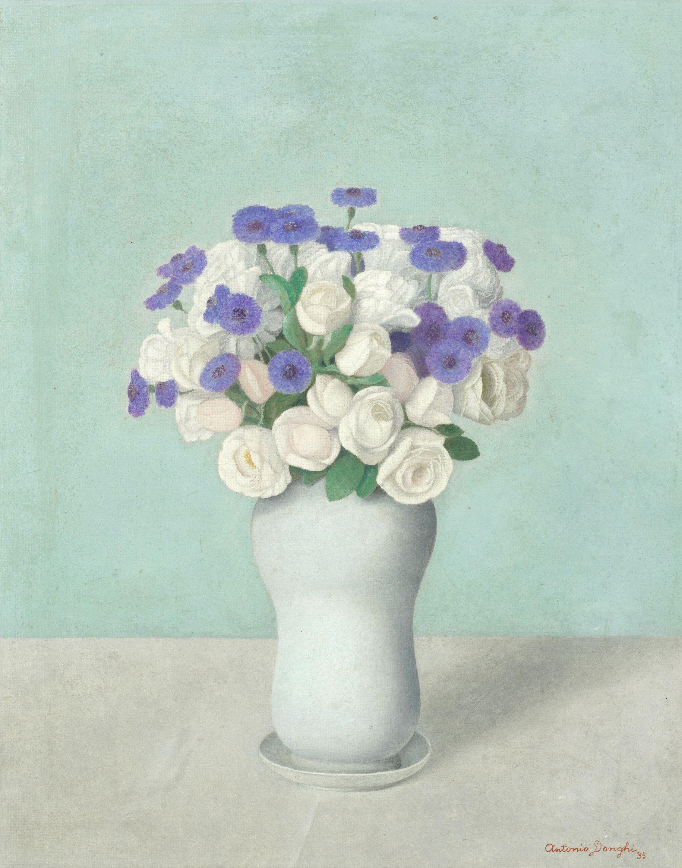 Antonio Donghi - Vaso Di Fiori