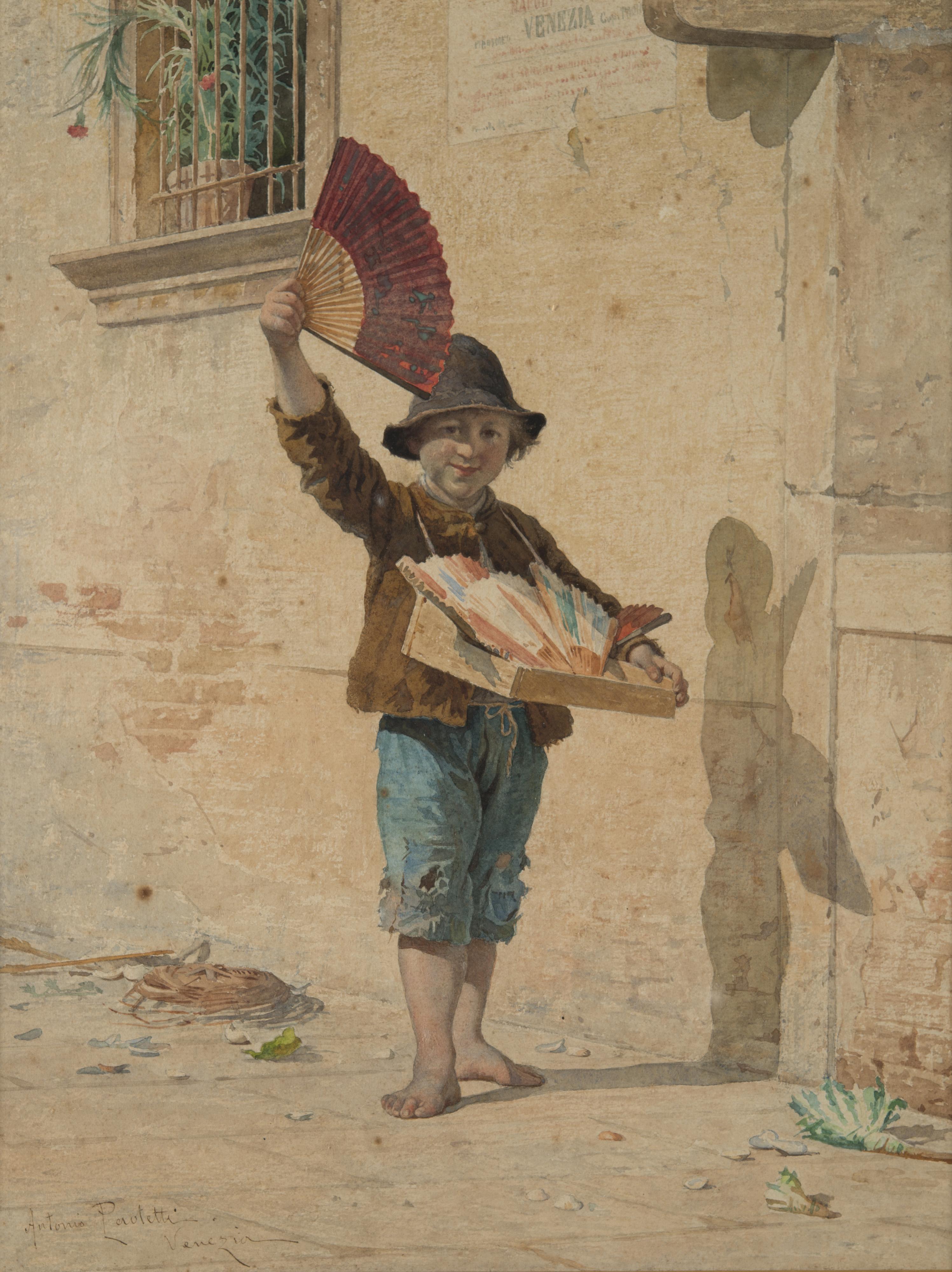 Antonio Ermolao Paoletti - Trovatello che vende ventagli