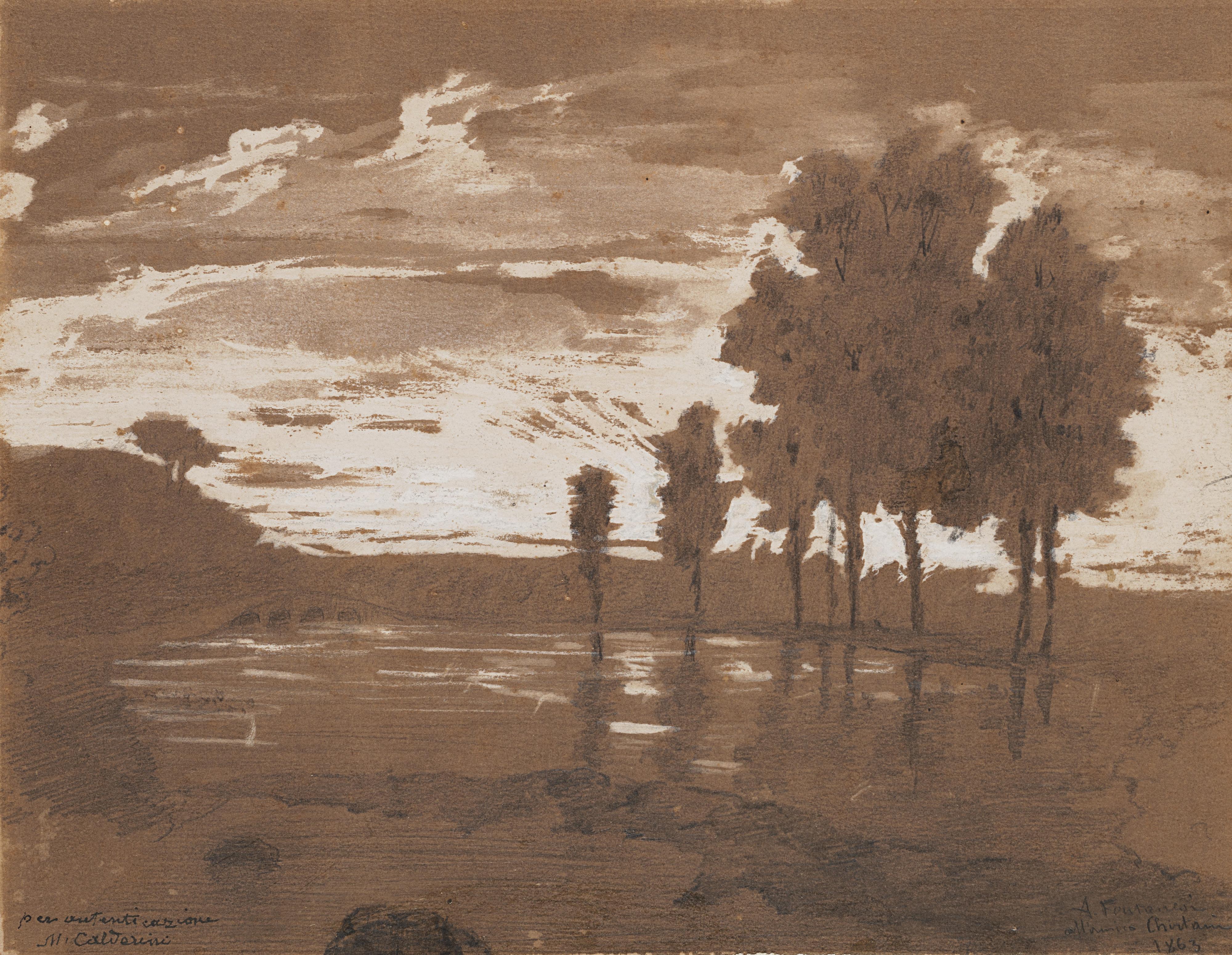 Antonio Fontanesi - Paesaggio al crepuscolo