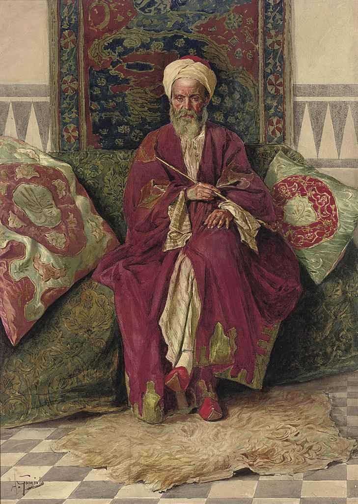 Antonio Gargiullo - An Arab smoking a pipe