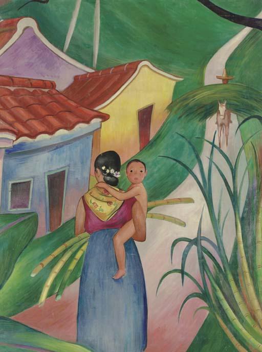 Antonio Gattorno - Waiting for the Coffee Fragment of Bacardi Mural