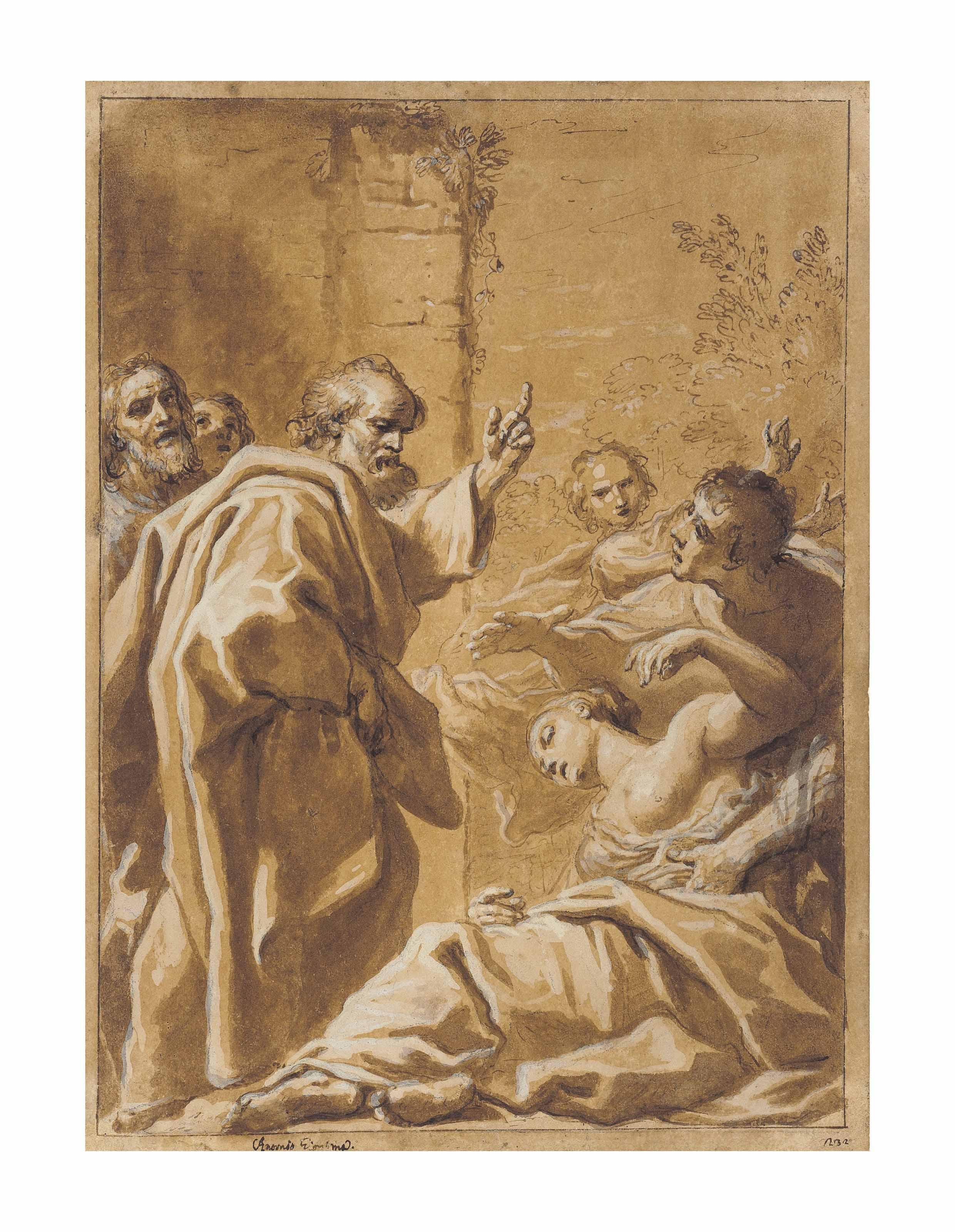 Antonio Gionima - The death of Sapphira