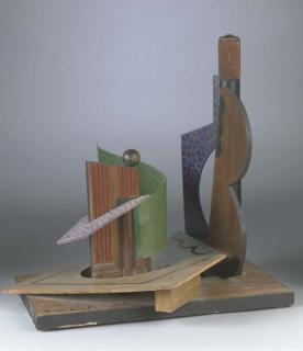 Antonio Huberti - Composition cubiste à la guitare decomposée