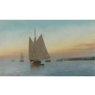 Antonio Jacobsen - Lumber Schooner In New York\'S Lower Bay
