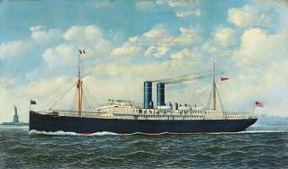 Antonio Jacobsen - Steamship Merida In New York Harbor