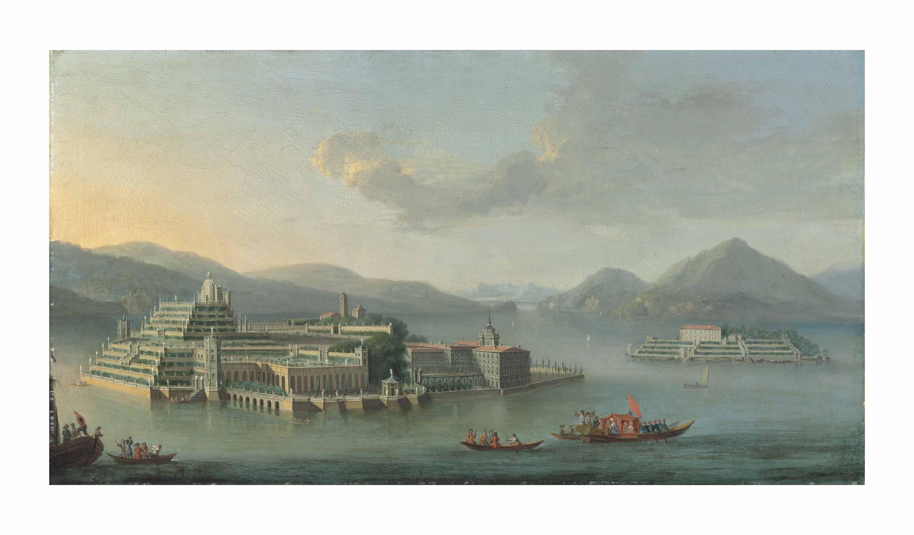 Antonio Joli - Lake Maggiore with Isola Bella, and Isola dei Pescatori beyond