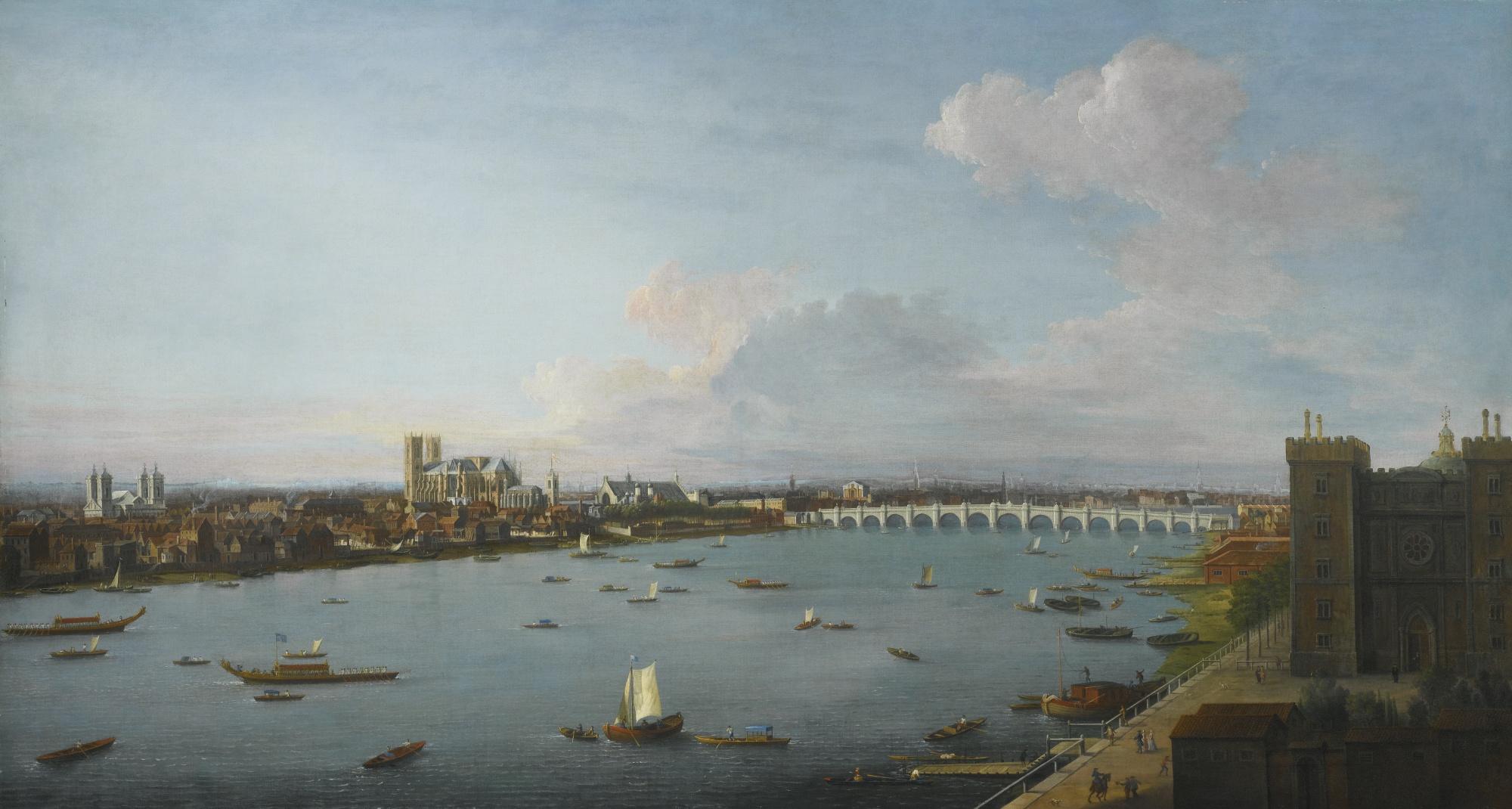 Antonio Joli - London, A View Of The City Of Westminster Over The River Thames From Lambeth