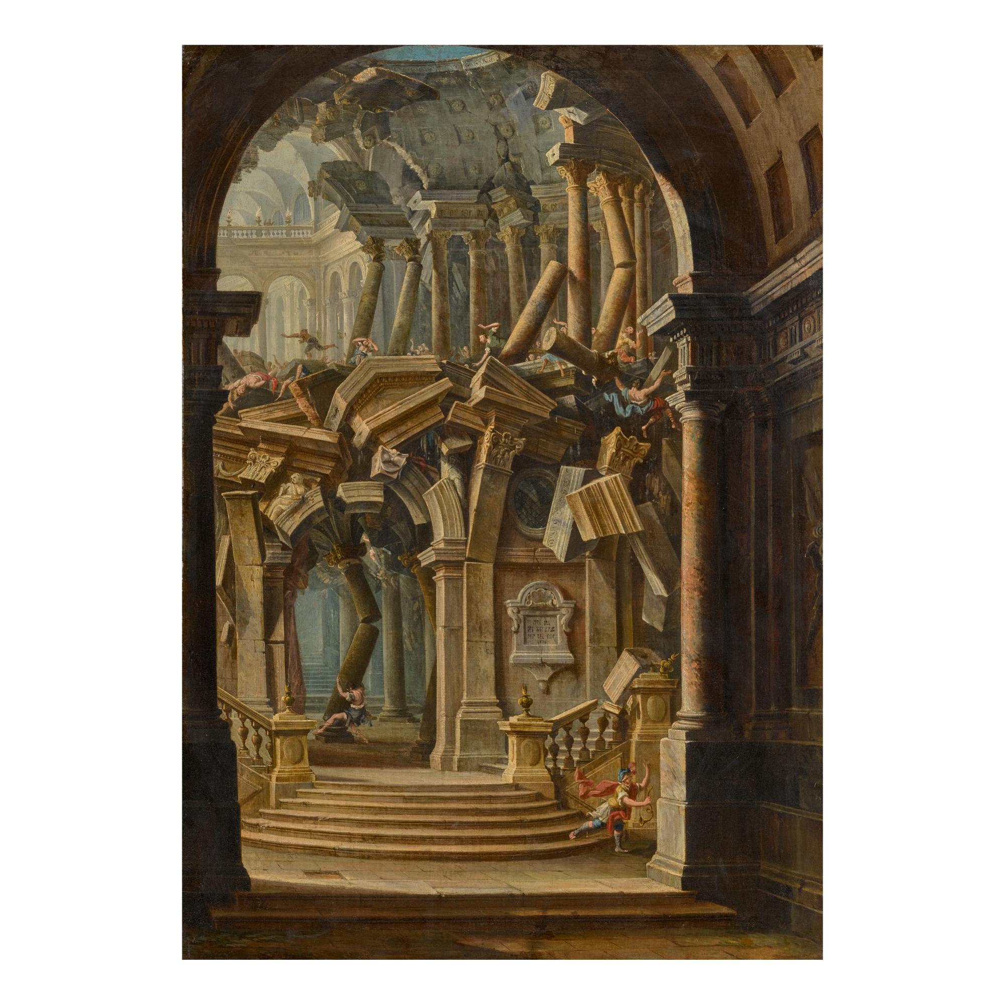 Antonio Joli - Samson Destroying The Philistine Temple Of Dagan