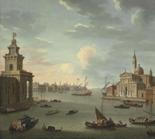 Antonio Joli - The Bacino di San Marco, Venice, with the Punta della Dogana and San Giorgio Maggiore
