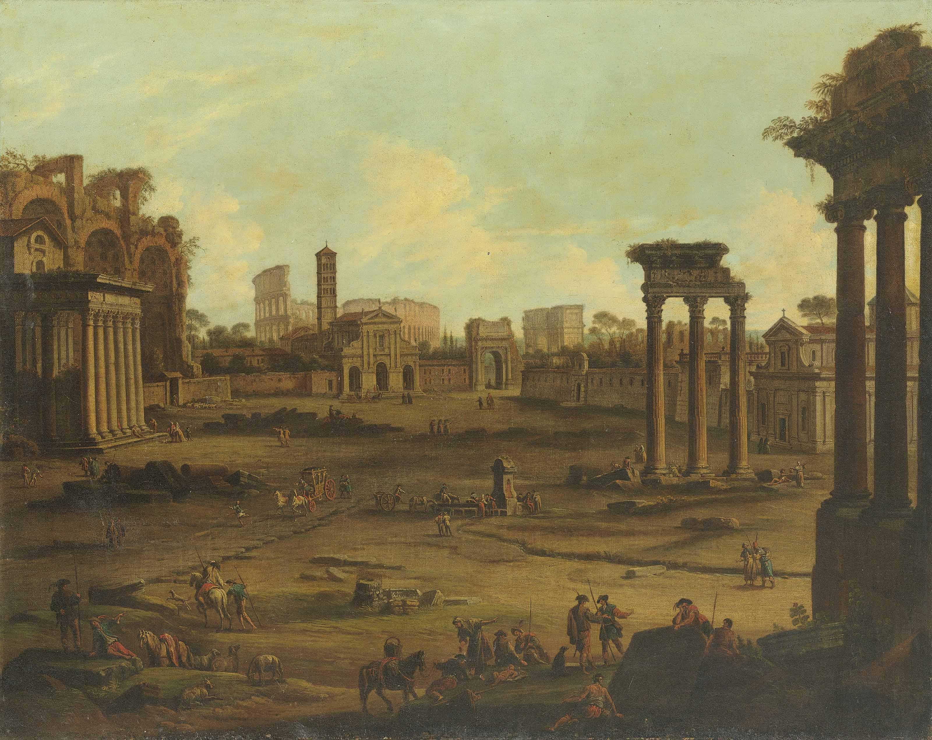 Antonio Joli - The Campo Vaccino, Rome