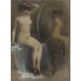 Antonio Mancini - Amelia Allo Specchio