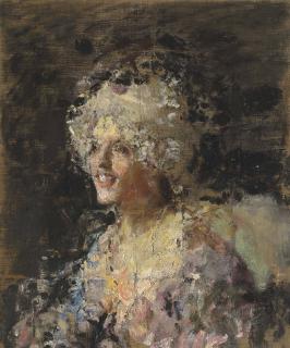 Antonio Mancini - Donna In Costume Del Settecento