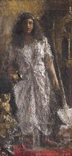 Antonio Mancini - L\'Angelo che costruisce una cattedrale