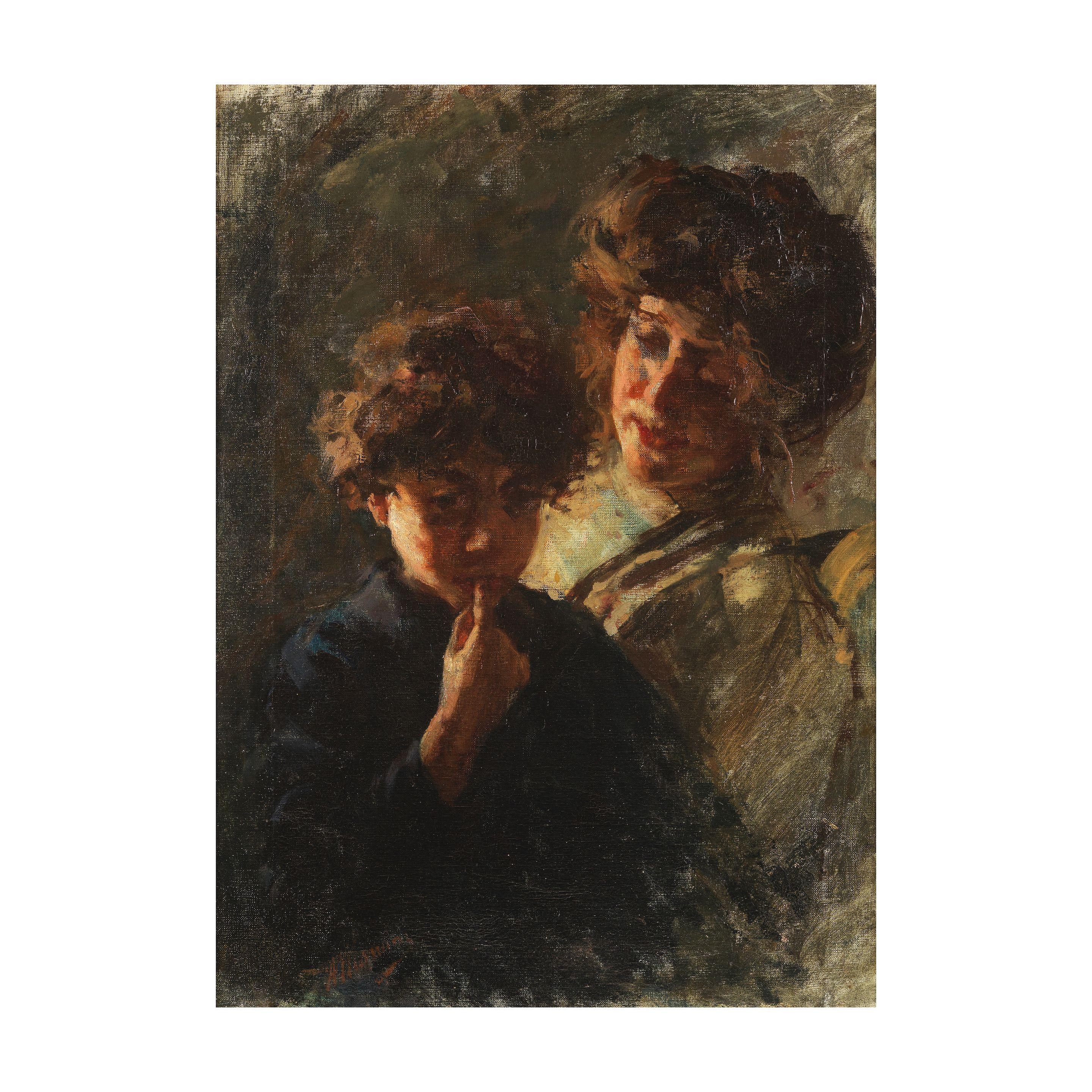 Antonio Mancini - Mère et fils