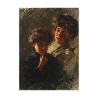 Antonio Mancini - Mère et fils