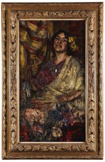 Antonio Mancini - Portrait einer römischen Schönheit