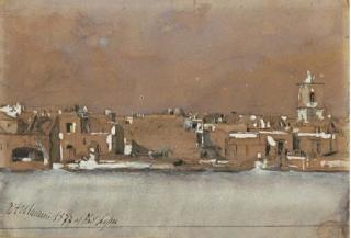 Antonio Mancini - Veduta della Marinella, 1877