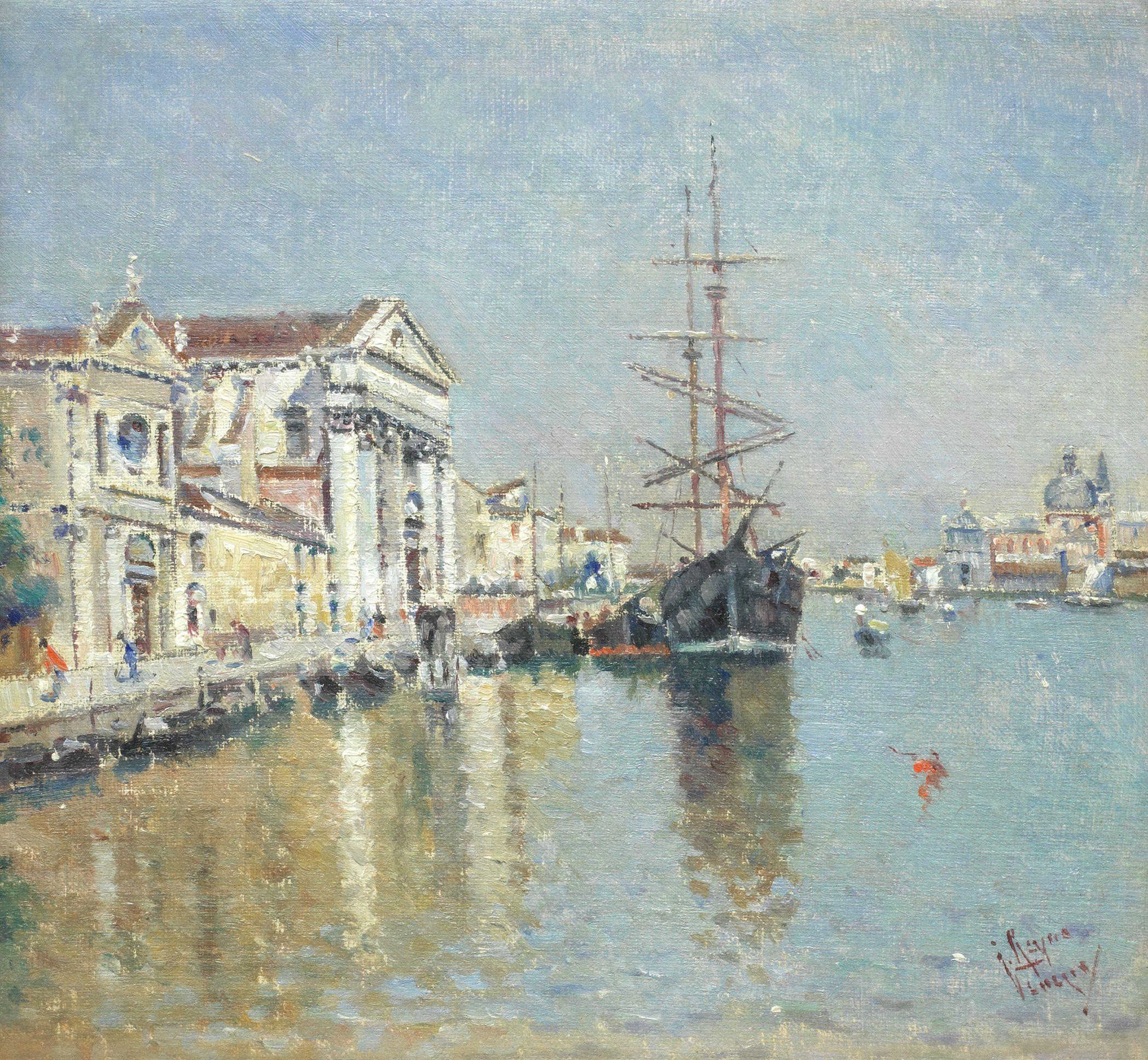 Antonio María De Reyna Manescau - Chiesa Di Santa Maria Del Rosario With Chiesa Di San Giorgio Maggiore In The Distance