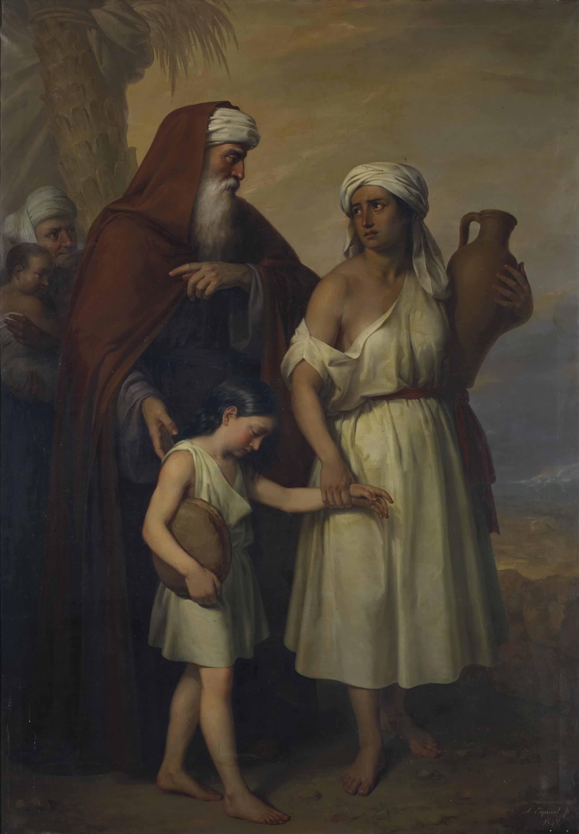 Antonio Mária Esquivel - Abraham banishing Hagar and Ishmael