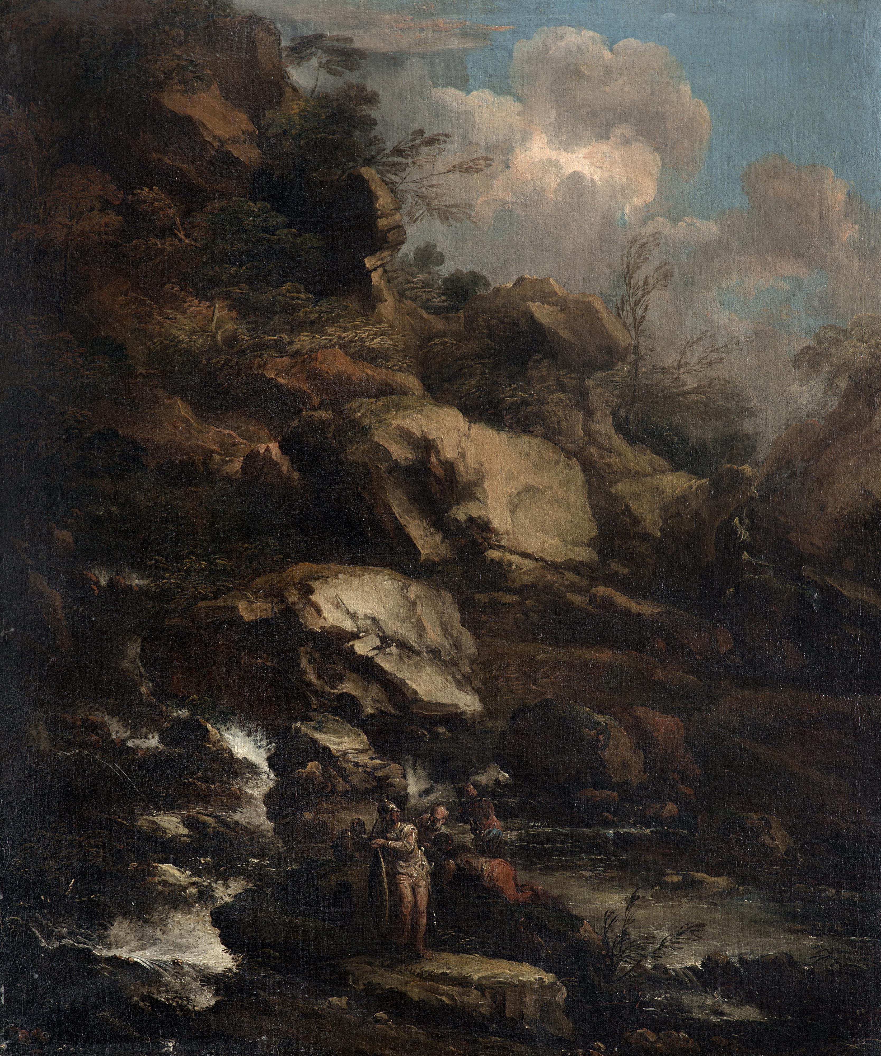 Antonio Maria Marini - Cascata con figure