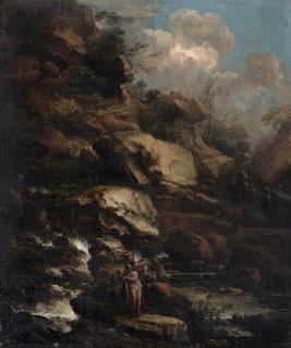 Antonio Maria Marini - Cascata con figure