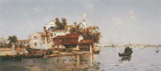 Antonio Maria Reyna Manescu - A View towards Saint Mark\'s Square, Venice