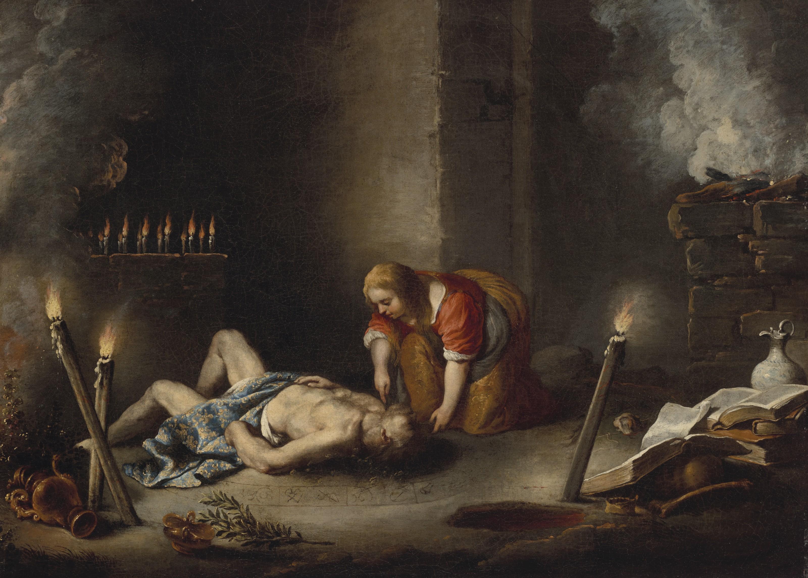 Antonio Maria Vassallo - Medea using her Magic, a scene from Ovid\'s Metamorphoses